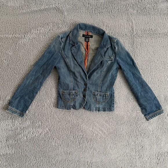 Calvin Klein Jeans Denim Jacket womens size medium, button up. - Picture 1 of 8